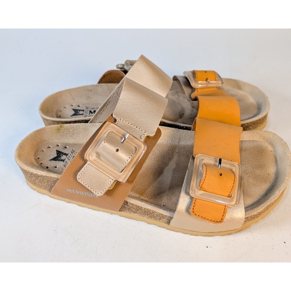 Mephisto Madison Leather Slide Sandal Women's Size: 38 / 7 Multi-Color Comfort